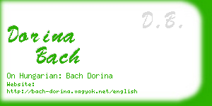 dorina bach business card